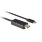 Cable usb tipo c a displayport 4k lanberg 1m -  macho - macho -  negro