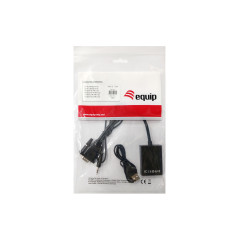 Adaptador equip vga macho a hdmi hembra con audio jack 3.5 pulgadas 119038