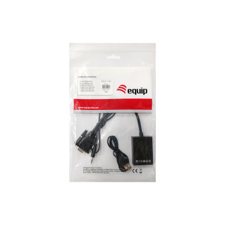 Adaptador equip vga macho a hdmi hembra con audio jack 3.5 pulgadas 119038