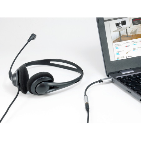 Cable adaptador equip usb tipo c a audio jack 3.5mm hembra