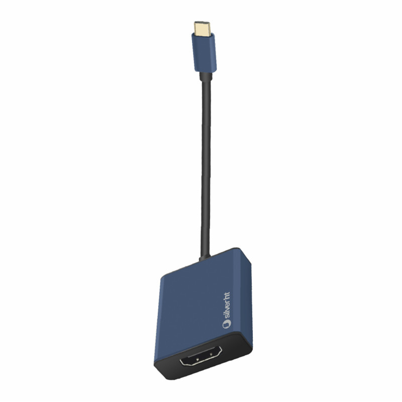 Adaptador logan silver ht usb tipo c a hdmi 4k azul marino