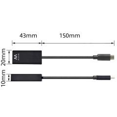 Cable adaptador ewent usb tipo c a hdmi 4k - 30hz macho - hembra