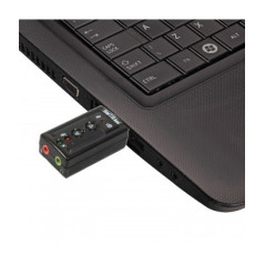 Ewent EW3762 adattatore per inversione del genere dei cavi USB audio-in audio-out Nero