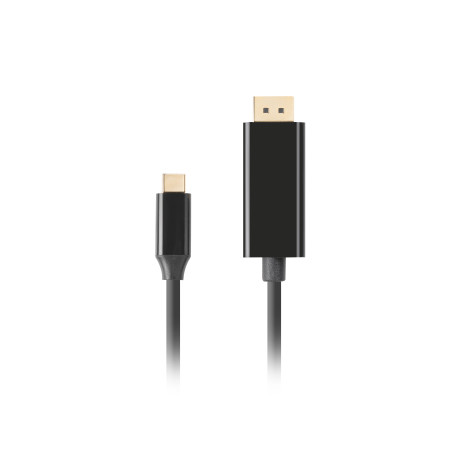 Cable usb tipo c a displayport 4k lanberg 3m -  macho - macho -  negro