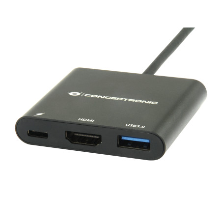 Adaptador conceptronic usb tipo c a hdmi - usb 3.0 - usb tipo c