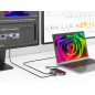 Adaptador conceptronic usb tipo c a gigabit ethernet rj45 -  con hub usb 3.2 3 puertos -  usb tipo c