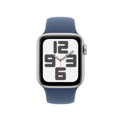 Smartwatch apple watch se gps 40mm silver case blue denim band s - m