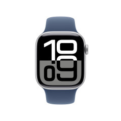 Smartwatch apple watch series 10 gps 42mm silver case denim sport band s - m