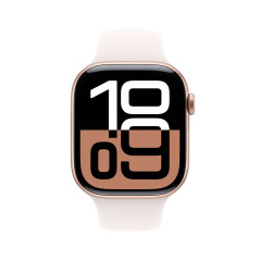 Smartwatch apple watch series 10 gps 46mm rose gold case light blush sport band s - m