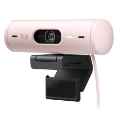Webcam logitech brio 500 rosa full hd -  usb tipo c