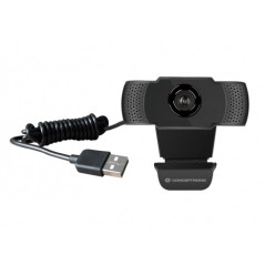 Webcam fhd conceptronic amdis01b - 1080p - usb - 30 fps - angulo vision 90 - foco manual - microfono integrado