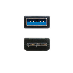 Nanocable 10.01.1102-BK cavo USB USB 3.2 Gen 1 (3.1 Gen 1) 2 m USB A Micro-USB B Nero