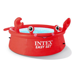 Intex Happy Crab Easy Set Pool Piscina gonfiabile Rotondo 880 L Rosso