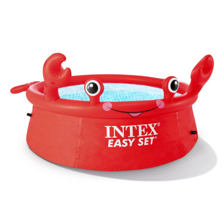 Intex Happy Crab Easy Set Pool Piscina gonfiabile Rotondo 880 L Rosso