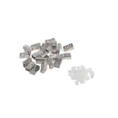 Lanberg PLS-6020 cavo di collegamento RJ-45 Acciaio inox, Trasparente