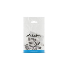 Lanberg PLS-6020 cavo di collegamento RJ-45 Acciaio inox, Trasparente