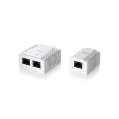 Roseta de superficie equip categoria 5e 2x hembras rj45