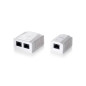 Roseta de superficie equip categoria 5e 2x hembras rj45