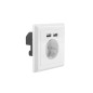 Roseta pared lanberg 230v schuko 16a 2x usb 2.1 a blanco