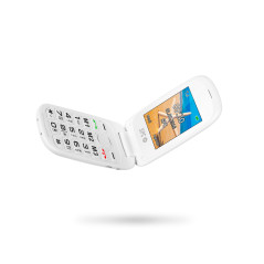 Telefono movil spc harmony white tipo tapa - dual sim - 24  - microsd - radio fm - bluetooth