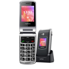 myPhone Rumba 2 6,1 cm (2.4") Nero, Argento Telefono per anziani
