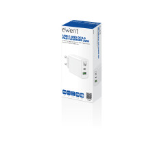 Ewent EW1325 Caricabatterie per dispositivi mobili Universale Bianco AC Ricarica rapida Interno