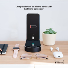 TooQ TQCD02L Caricabatterie per dispositivi mobili Smartphone, Orologio intelligente Nero USB Carica wireless Ricarica rapida