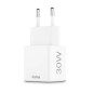 Cargador pared hama 30w 1 x usb tipo c 1 x usb tipo a blanco carga rapida