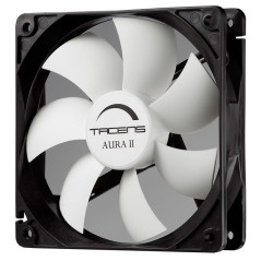 Ventilador auxiliar tacens aura ii 12cm ultrasilencioso color negro y blanco