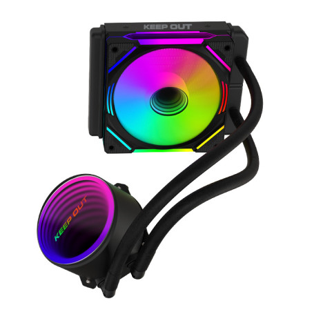 KeepOut XWC-120 sistema di raffreddamento per computer Case per computer Raffreddatore di liquidi tutto in uno 12 cm Nero