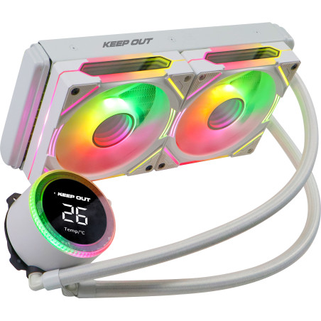 KeepOut XWC-240 PRO Processore Kit di raffreddamento a liquido 12 cm Bianco