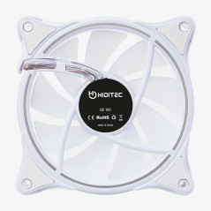 Hiditec N18 ARGB Case per computer Ventilatore 12 cm Bianco