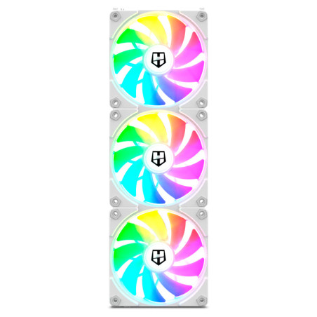 Ventilador caja nox hummer easylink white 3 x 120mm led argb
