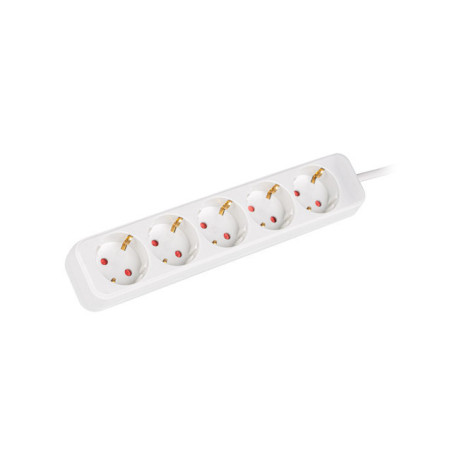 Regleta lanberg 5 tomas schuko blanca 3m