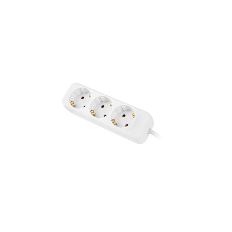 Regleta lanberg 3 tomas schuko blanca 1.5m