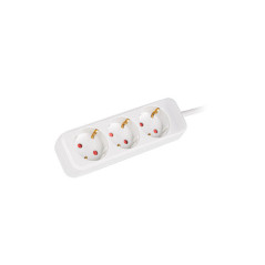 Lanberg PS0-03F-0150-W prolunghe e multiple 1,5 m 3 presa(e) AC Interno Bianco