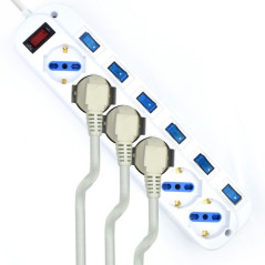 Ewent EW3932-3M protezione da sovraccarico Bianco 6 presa(e) AC