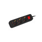 Regleta lanberg 3 tomas schuko con protecion negra 1.5m