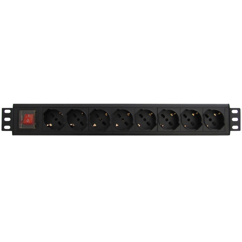 Regleta rack wp 1u 8 enchufes schuko con interruptor