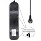 Regleta ewent 6 tomas shucko interruptor individual negro