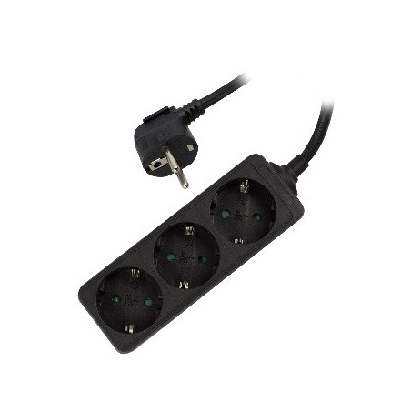 Regleta ewent 3 tomas shucko y 1.5 metros de cable