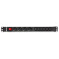Regleta salicru para rack 19 pulgadas sps pdu 4 tomas schuko 6 tomas iec interruptor