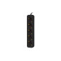 Regleta lanberg 5 tomas schuko negra 3m