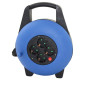 Regleta alargadera enrollacables 4 tomas -  15m -  16a -  250v -  3x1.5mm -  color azul