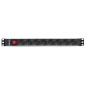 Regleta salicru para rack 19 pulgadas sps pdu 8 tomas shuko interruptor