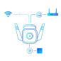 Camara wifi tp - link tc65 3mp vision nocturna audio bidireccional doble antena