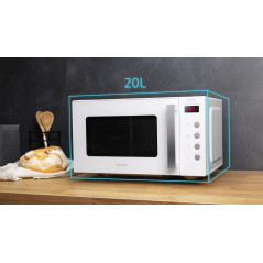 Microondas cecotec sin plato grandheat 2000 flatbed white