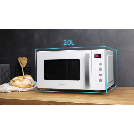 Microondas cecotec sin plato grandheat 2000 flatbed white