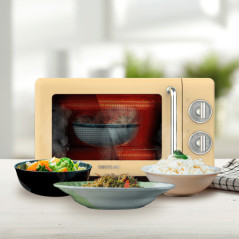 Cecotec 01708 forno a microonde Beige, Acciaio inox Microonde con grill Superficie piana 20 L 700 W