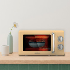 Cecotec 01708 forno a microonde Beige, Acciaio inox Microonde con grill Superficie piana 20 L 700 W